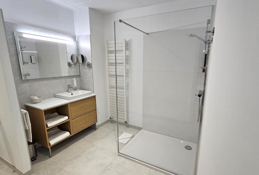 Koupelna v ubytování Hotel Cardinal