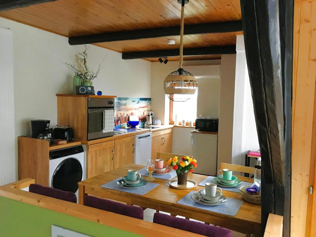 Kuchyň nebo kuchyňský kout v ubytování Rinteln-Loft mit E-Auto-Ladestation
