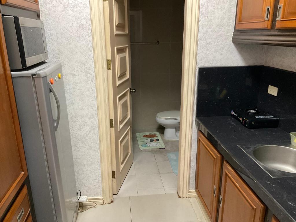 Kuchyň nebo kuchyňský kout v ubytování Bourbon street apts
