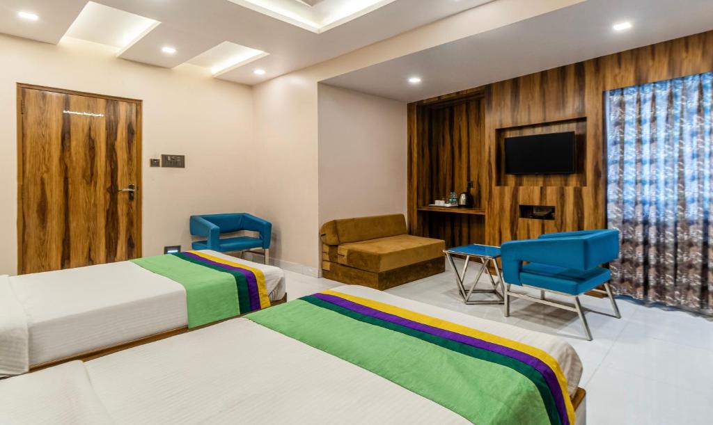 TV a/nebo společenská místnost v ubytování Hotel Orion Crystal