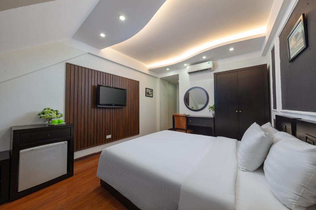 TV a/nebo společenská místnost v ubytování Viet Hotel & Travel