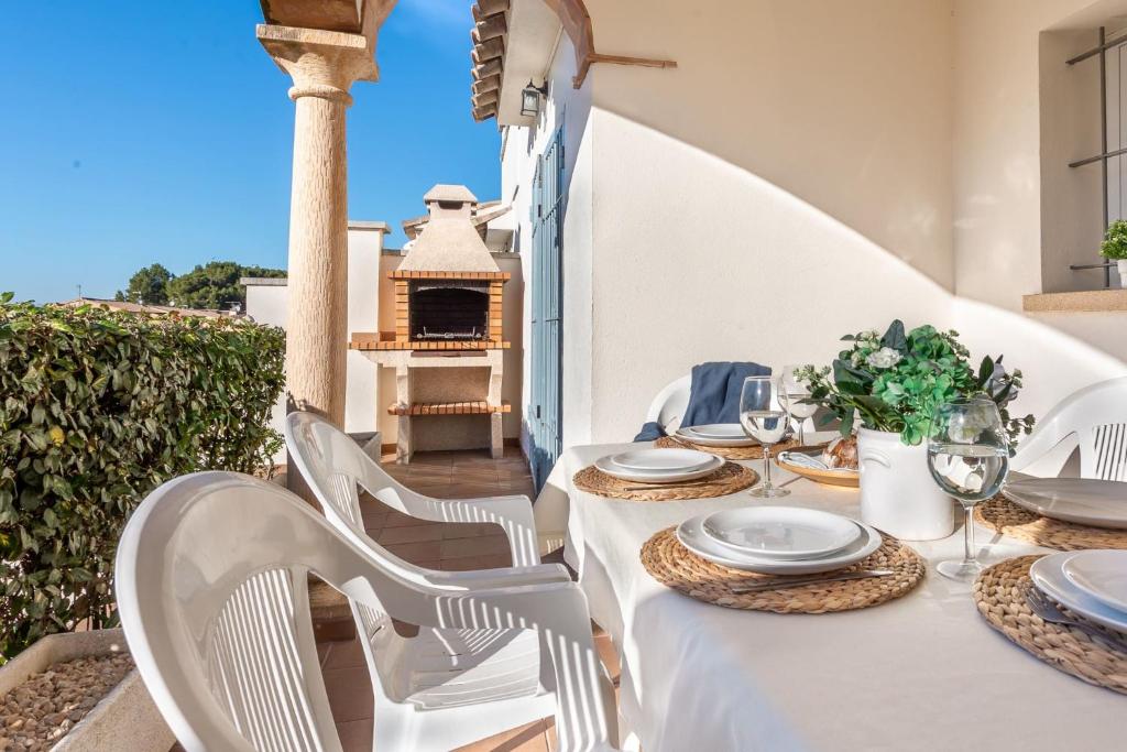Balkón alebo terasa v ubytovaní Casa Bosque del Mar