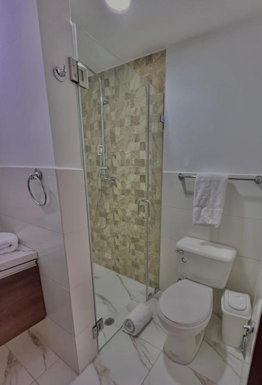 Koupelna v ubytování Hotel RYA Center
