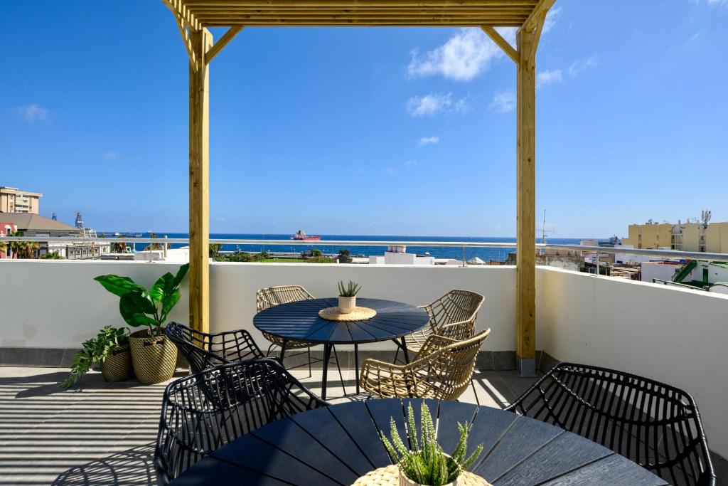 Balkón alebo terasa v ubytovaní Vegueta Rooftop Suites