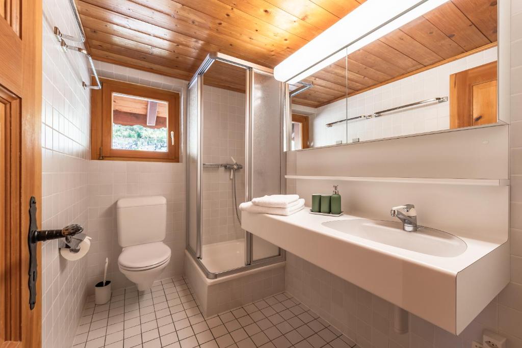 Koupelna v ubytování Mirador auf der Sonnenterrasse von Saas-Fee