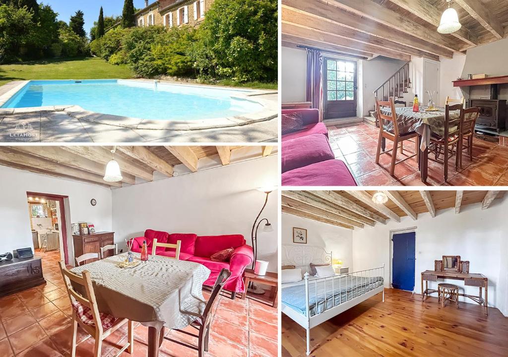 Posezení v ubytování Jardin Verdoyant à Soupex "Au Tournesol"