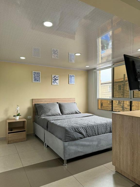 TV a/nebo společenská místnost v ubytování Hostelfc Chapinero