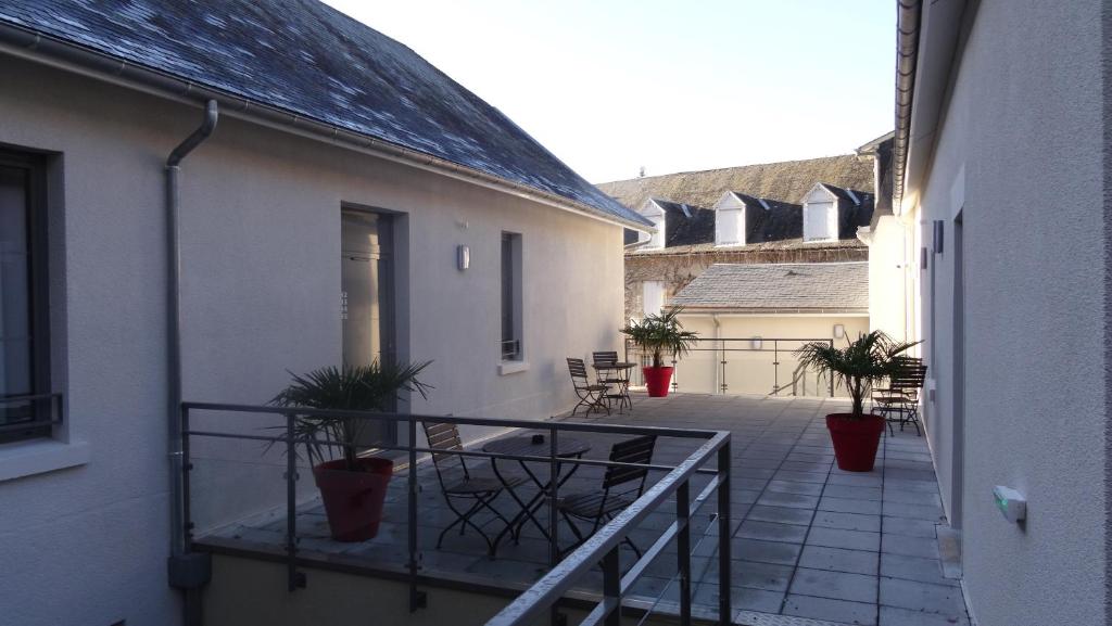 Balkón nebo terasa v ubytování Parc Hôtel Pompadour