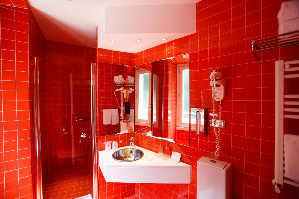 Koupelna v ubytování Albani Hotel Roma