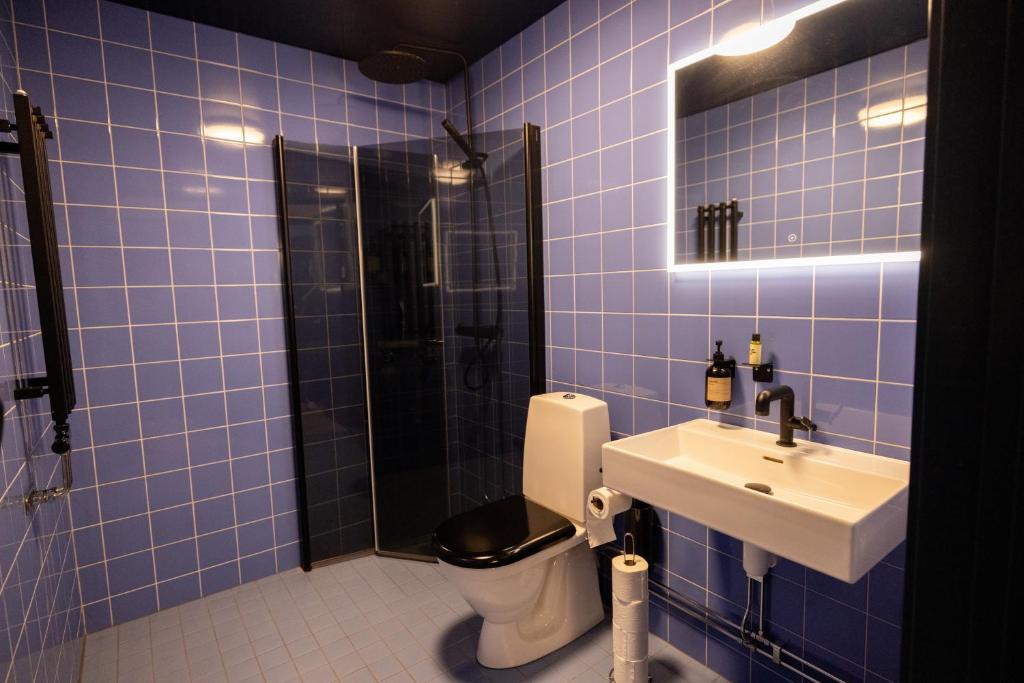 Koupelna v ubytování Sångbergs Hotell