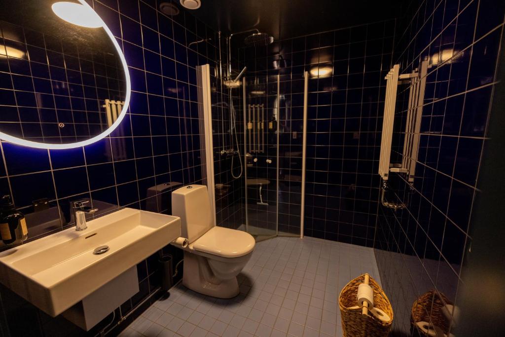 Koupelna v ubytování Sångbergs Hotell