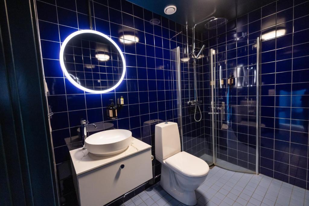 Koupelna v ubytování Sångbergs Hotell