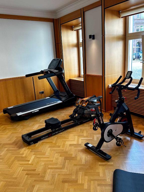 Fitness centrum a/nebo fitness zařízení v ubytování Hotel Goldener Knopf