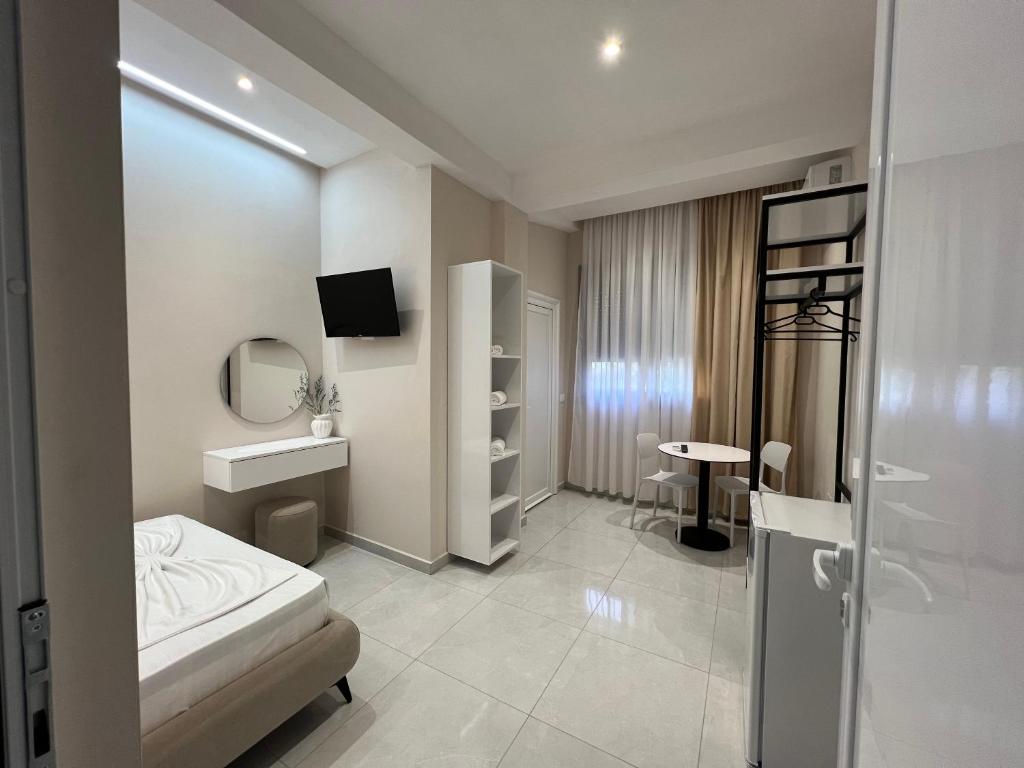 Koupelna v ubytování Aloju Rooms