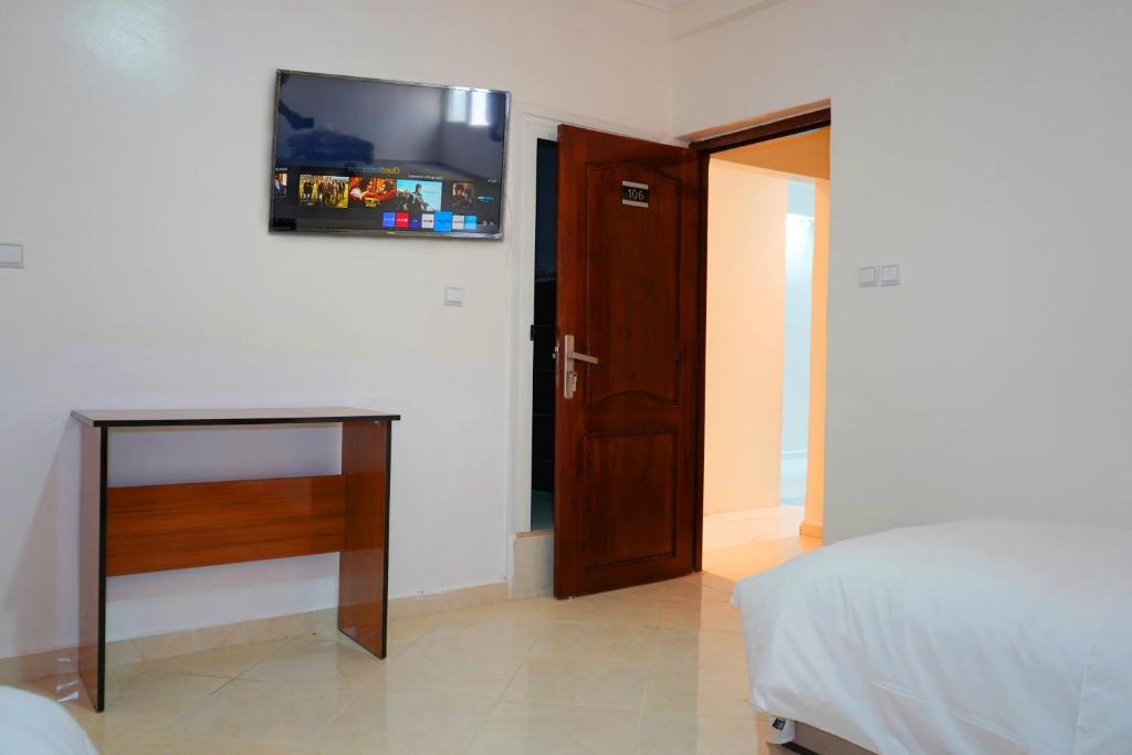 Postel nebo postele na pokoji v ubytování Hôtel Moukawama Restaurant & SPA Dakhla