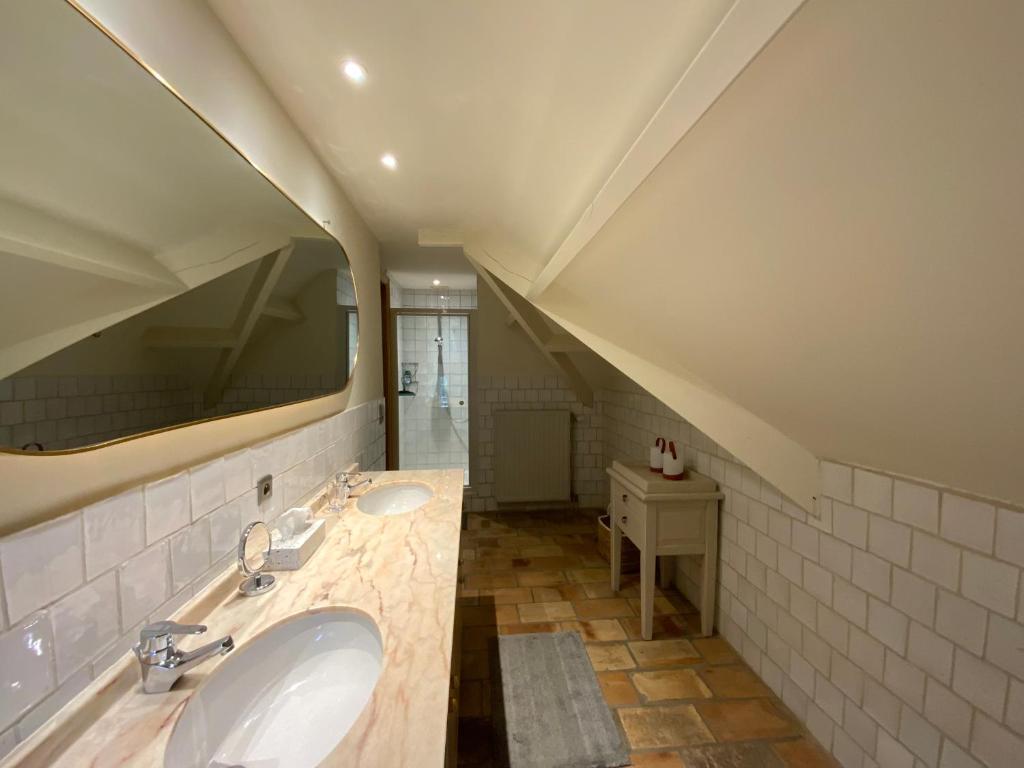 Koupelna v ubytování B&B de Graaf van Poppel