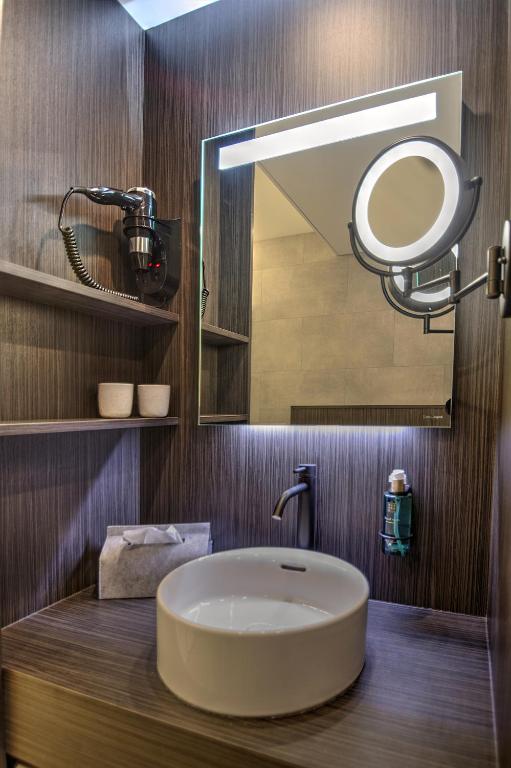 Koupelna v ubytování Hotel Hallensis