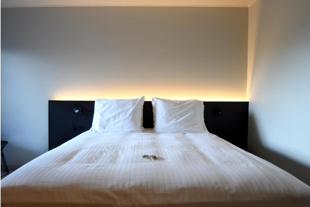 Postel nebo postele na pokoji v ubytování Hotel Hallensis