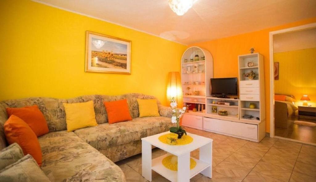 Televízia a/alebo spoločenská miestnosť v ubytovaní Apartment Zelja