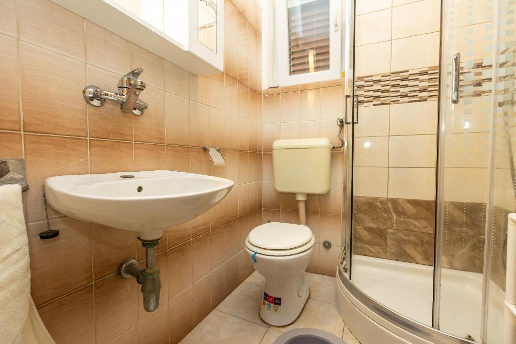 Koupelna v ubytování Apartments Vesna