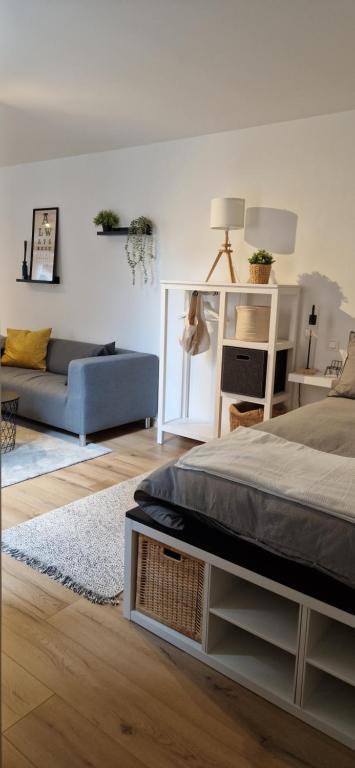 Posezení v ubytování Charleroi Cozy Home