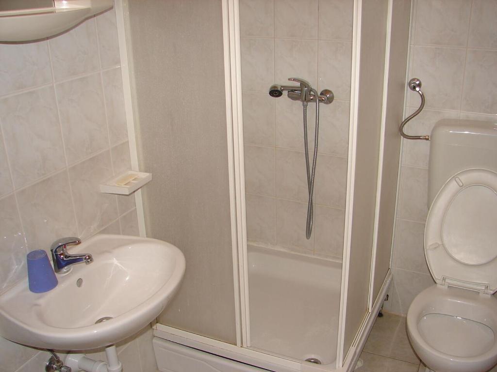 Koupelna v ubytování Apartments Mara