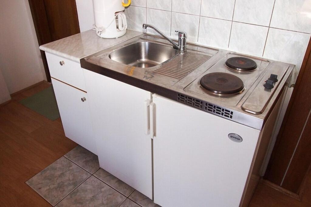 Kuchyň nebo kuchyňský kout v ubytování Apartments Ruza