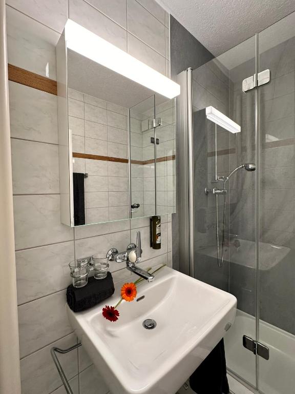 Koupelna v ubytování Business Hotel Riverside