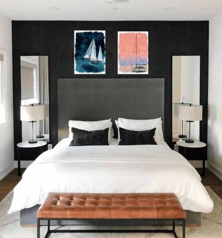 Llit o llits en una habitació de Pacific Apartamentos