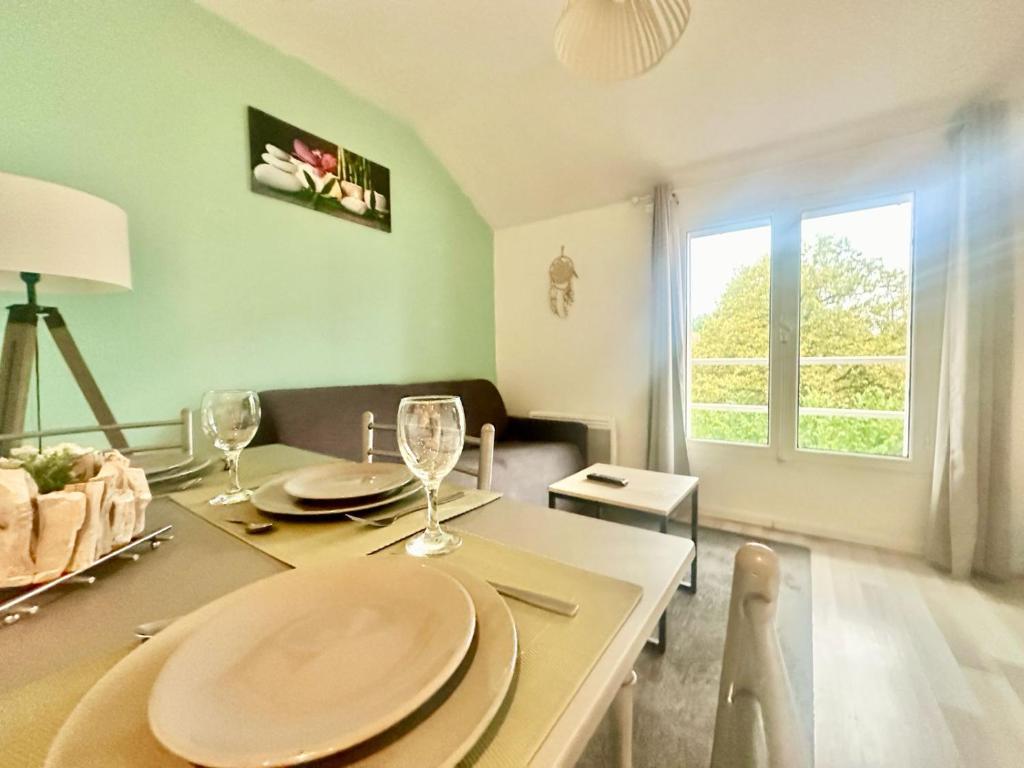 Posezení v ubytování L'Oasis, lumineux et zen