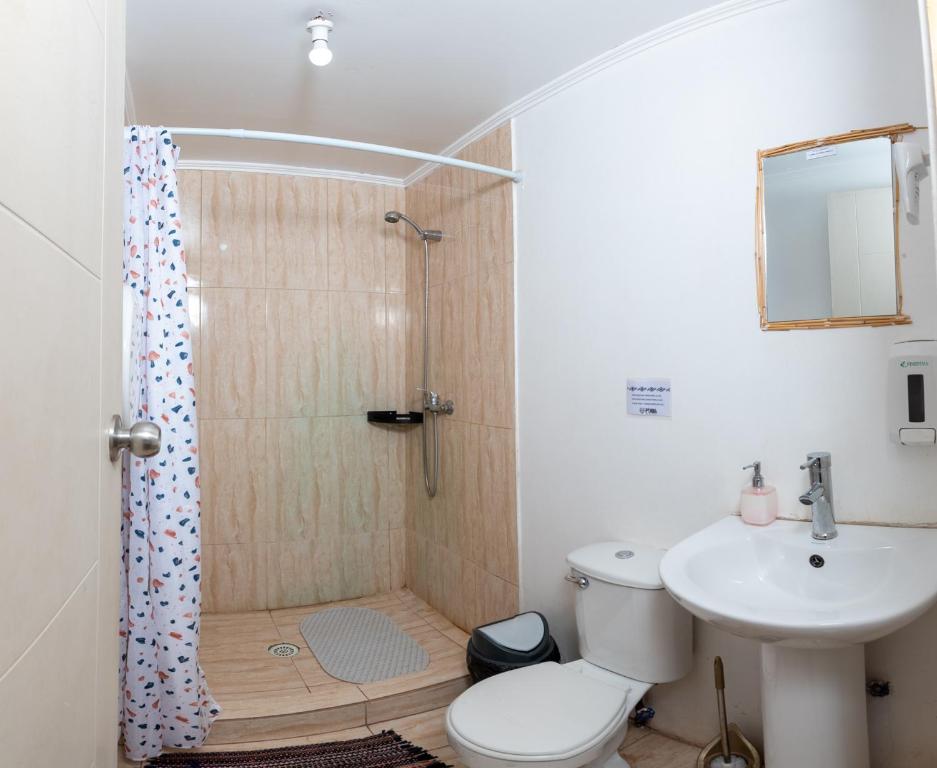 Koupelna v ubytování Puna Hostel
