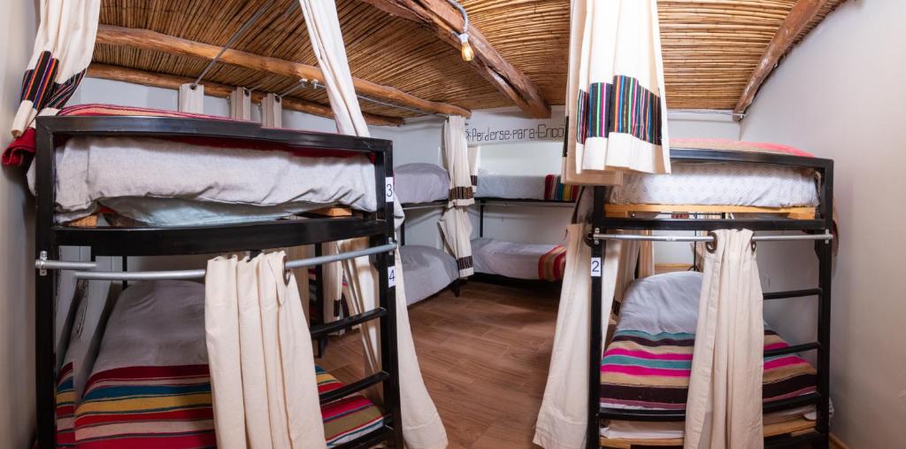 Palanda nebo palandy na pokoji v ubytování Puna Hostel