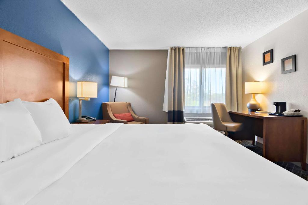 Comfort Inn Joliet West I-80 - 特大号床间 - 带漩涡浴缸 - 禁烟