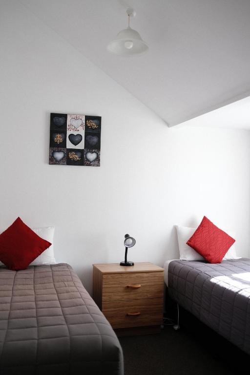 Postel nebo postele na pokoji v ubytování Gateway Motor Lodge - Wanganui