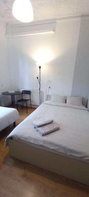 Postel nebo postele na pokoji v ubytování Serce Przemyśla