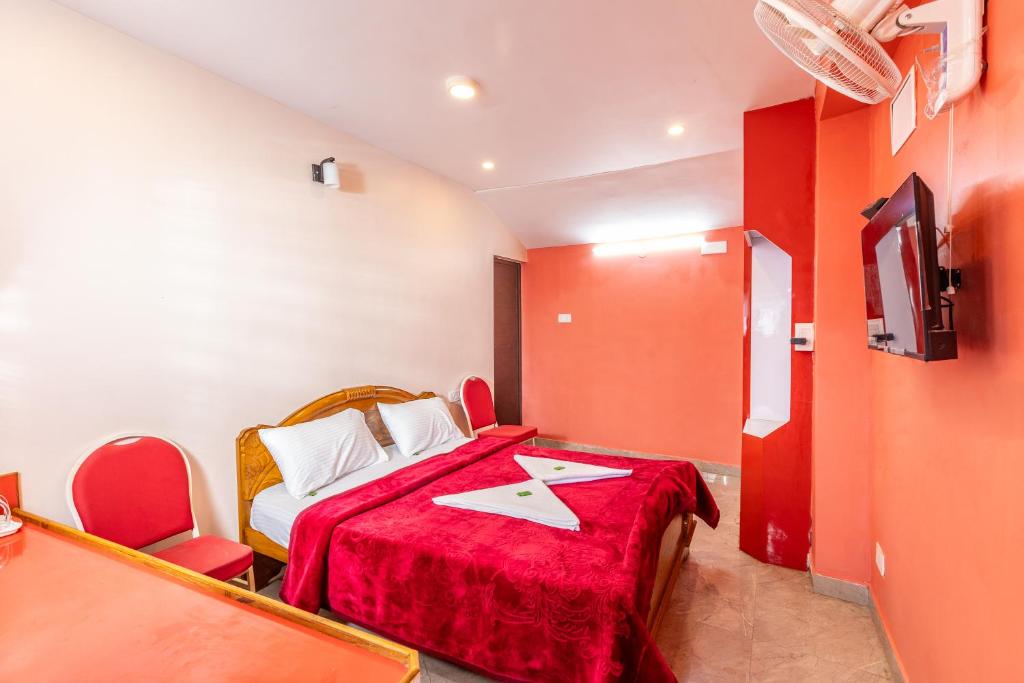 Postel nebo postele na pokoji v ubytování SV RESIDENCY