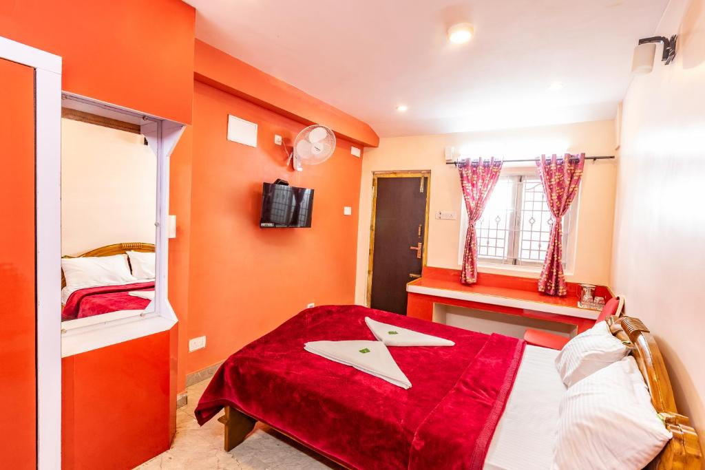 Postel nebo postele na pokoji v ubytování SV RESIDENCY