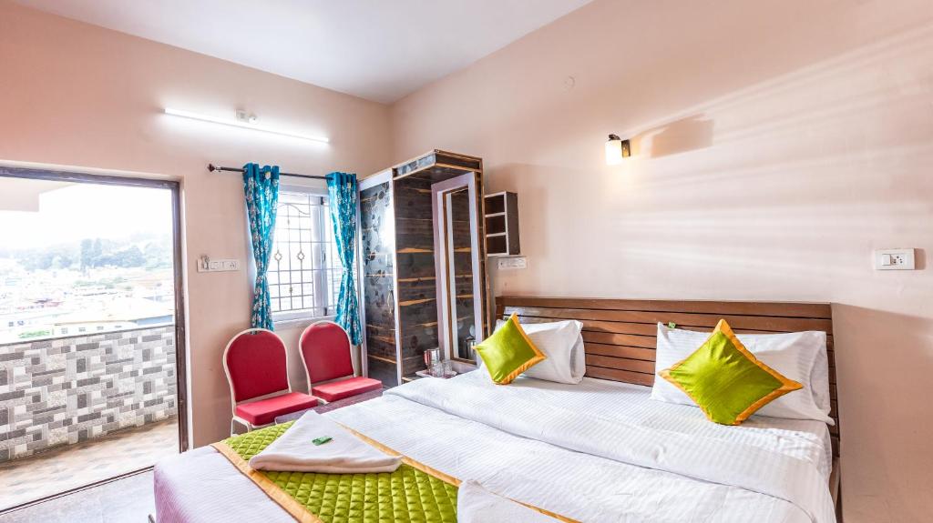 Postel nebo postele na pokoji v ubytování SV RESIDENCY