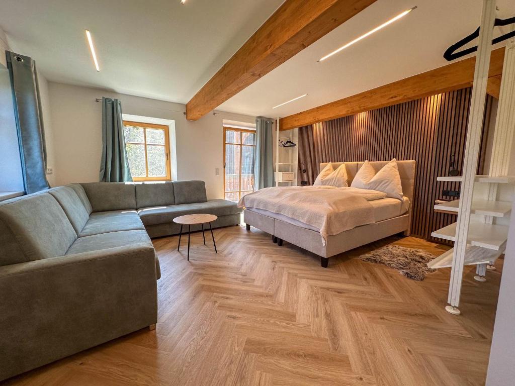 Posezení v ubytování Attersee Apartments