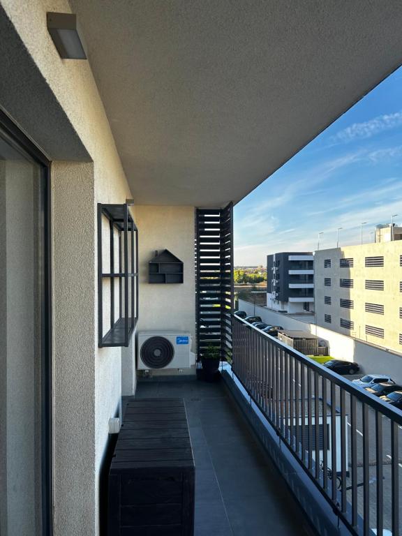 En balkon eller terrasse på H pipera lake