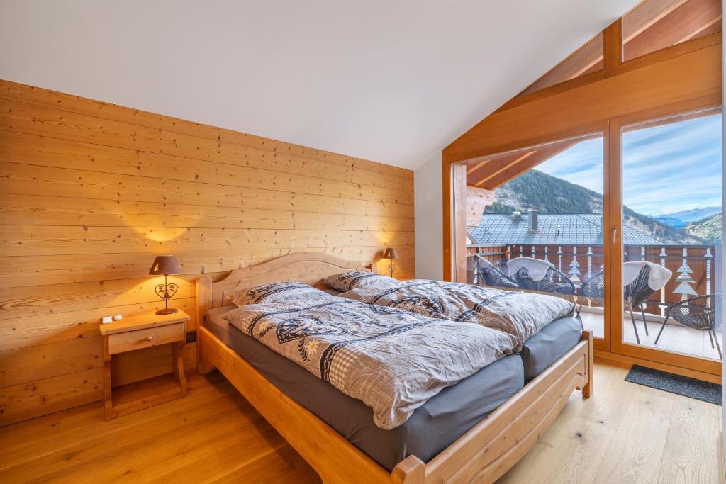Postel nebo postele na pokoji v ubytování Ferienwohnung Athosia