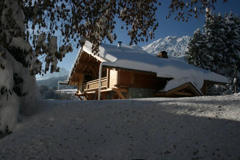 a house covered in snow with a roof at Chalet les Champerons - Entre Lacs et Montagne in Marthod