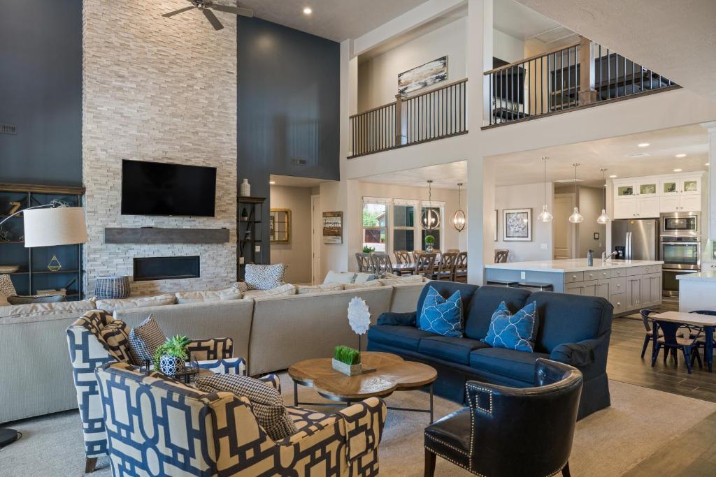 Posezení v ubytování Great Escape at Zion #63 townhouse