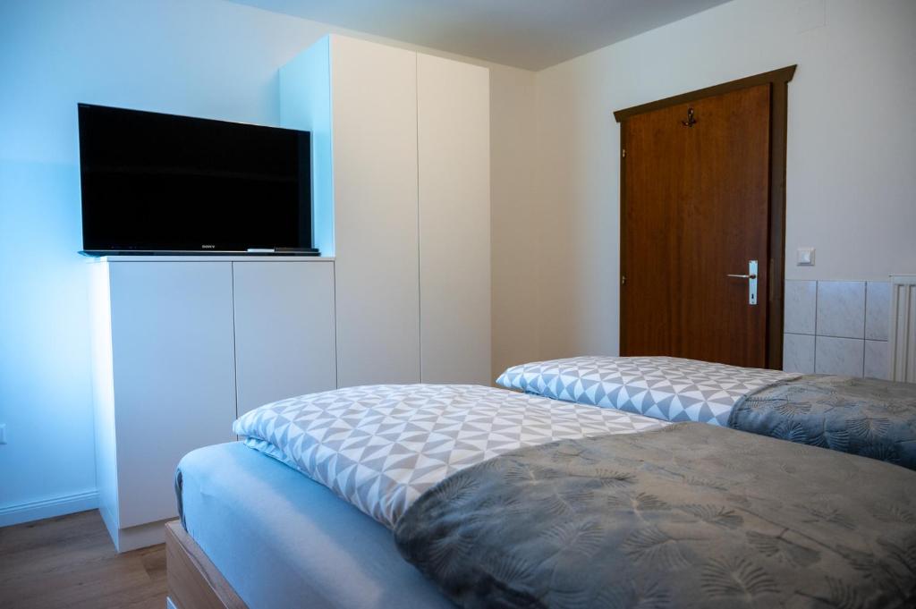 Postel nebo postele na pokoji v ubytování Ferienwohnung Miriam
