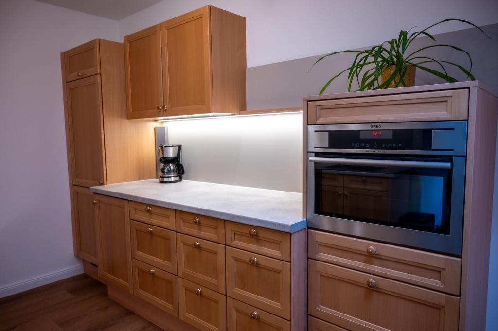 Kuchyň nebo kuchyňský kout v ubytování Ferienwohnung Miriam