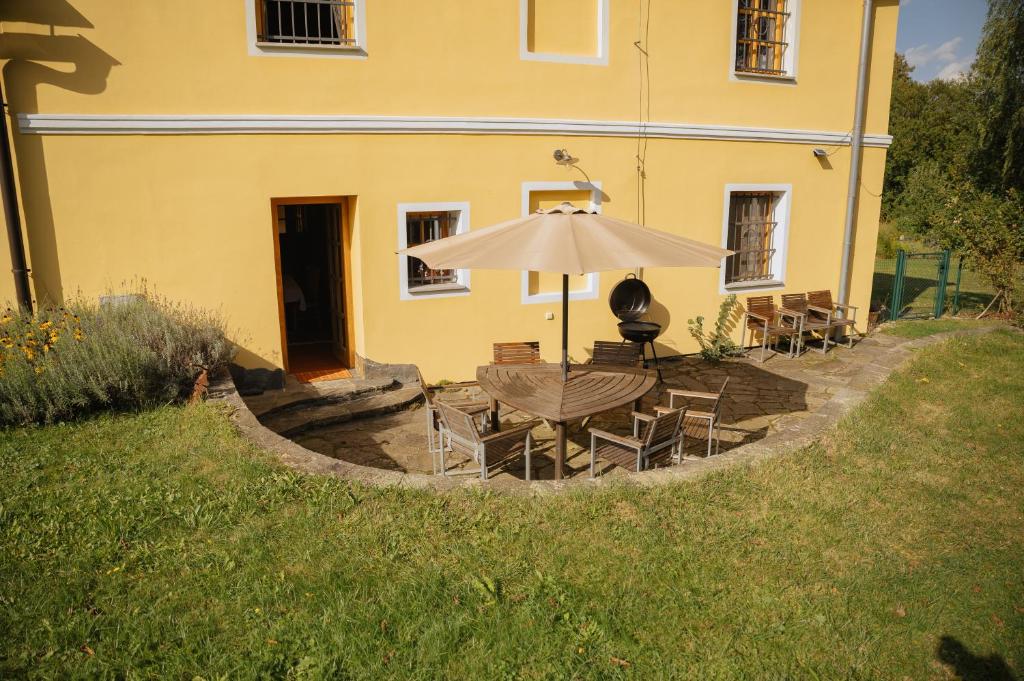 Zahrada ubytování Statek Zahrádka Český Krumlov