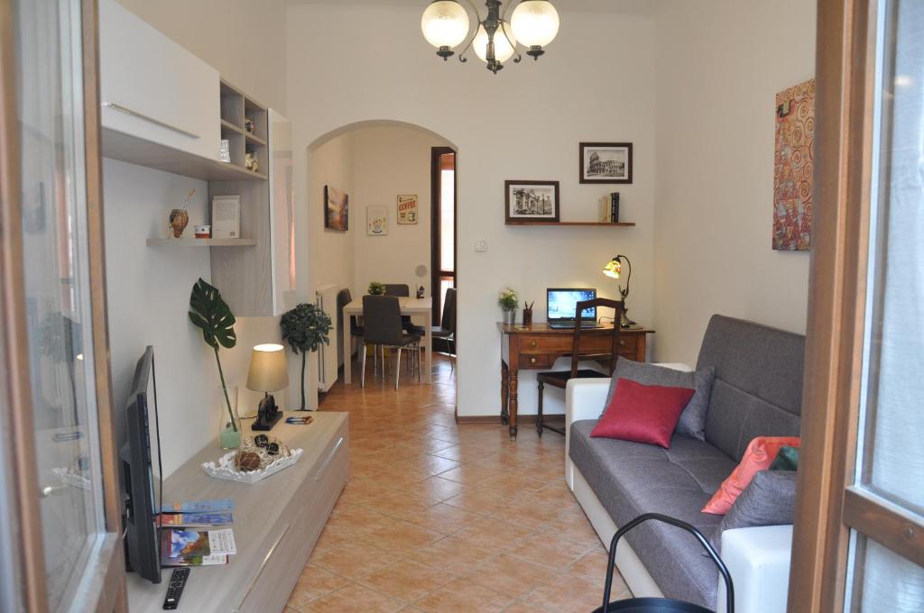 Χώρος καθιστικού στο Confortevole nel cuore di Biella
