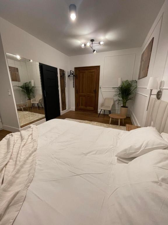Postel nebo postele na pokoji v ubytování Piernikarska 4 łazienki