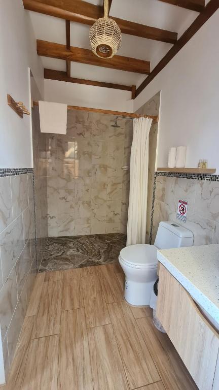 Koupelna v ubytování Intiquilla Hotel