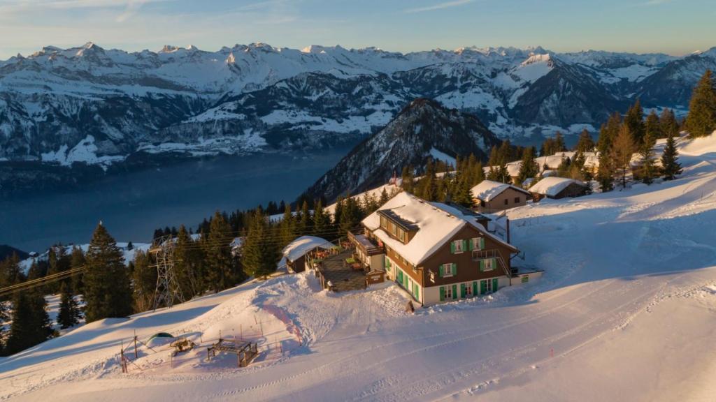 Berggasthaus Rigi-Burggeist v zimě